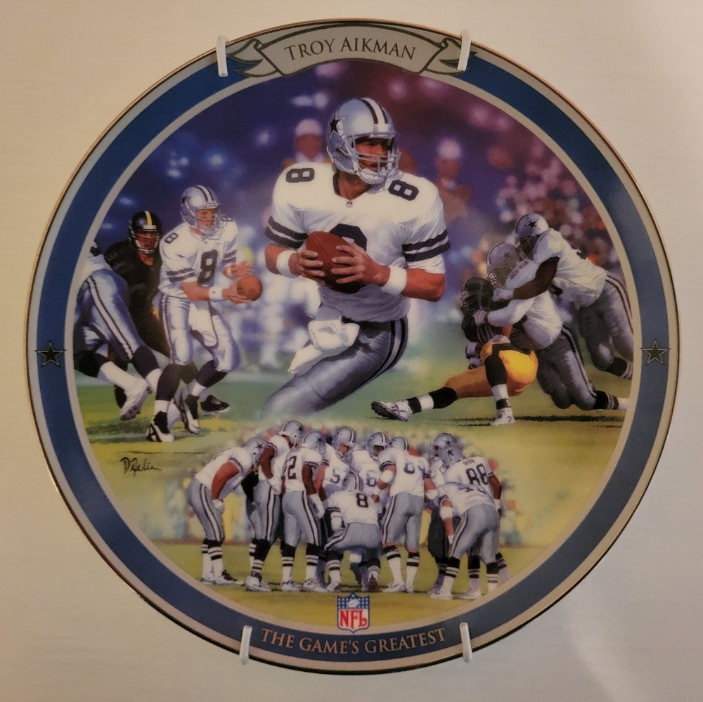 Dallas Cowboys Troy Aikman The Game's Greatest Collectors Plate